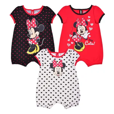 Disney Baby Minnie Pack Rompers Red/Black/White Months