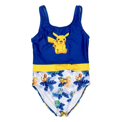 Pokemon Pikachu Little Girls One Piece Bathing Suit Blue