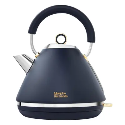 Morphy Richards Accents Pyramid Kettle 1.5L, Rapid Boil, Navy with Removable Limescale Filter