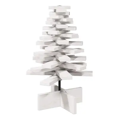 (white, cm) vidaXL Wooden Christmas Tree for Decoration Xmas Tree Solid Wood Pine