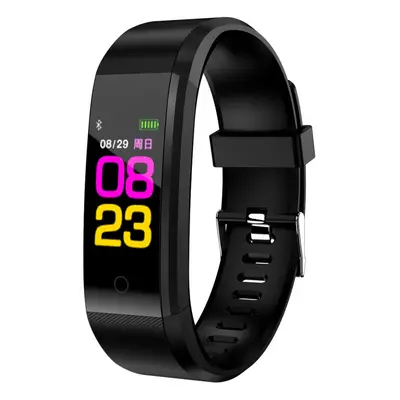 (Black) 0.96 Inch TFT Color Display Smart Bracelet Heart Rate Blood Pressure Monitor Sport Watch