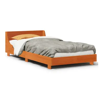 (wax brown, x cm) vidaXL Bed Frame with Headboard Wax Solid Wood Pine