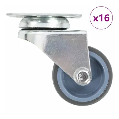 (16 pcs) vidaXL Twin-wheel Swivel Casters Furniture Caster Trolley Wheel Caster 100kg