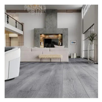 Set of Grey Rustic Woodgrain Effect Self Adhesive Waterproof PVC Flooring Tile Covering