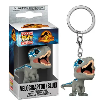 Funko Pocket POP Keychain Jurassic World Velociraptor Blue