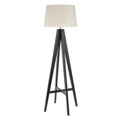 Modern Floor Lamp Tripod Design With Cream Linen Shade