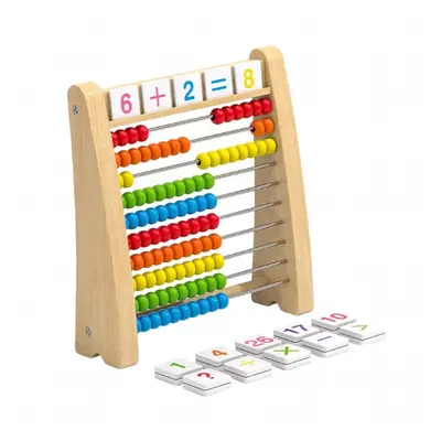 Add Subtract Abacus Ten Frame Set Math Counters for Kids Smooth Edges Educational Counting Frame