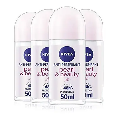 NIVEA Pearl & Beauty Anti-Perspirant Deodorant Stick Pack of (4 x 50ml), Fresh Fragrance Deodora