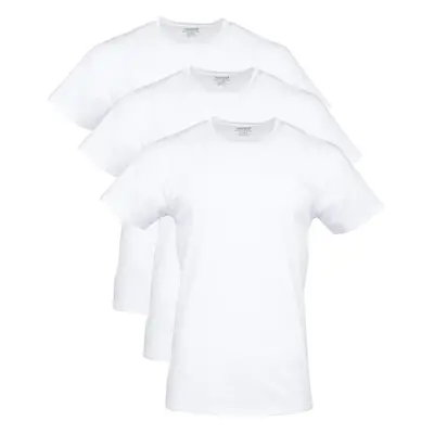 gildan Mens cotton Stretch T-Shirts Multipack Artic White (crew 3-Pa