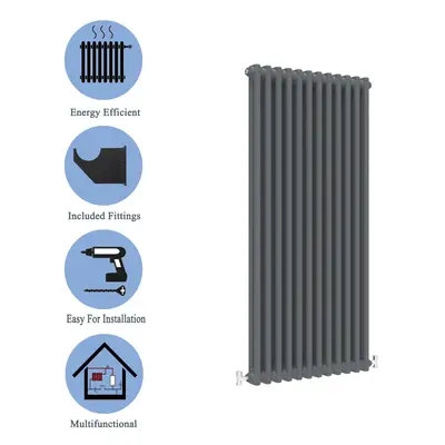 (Anthracite , 1500*560mm) Cast Iron Style Radiators