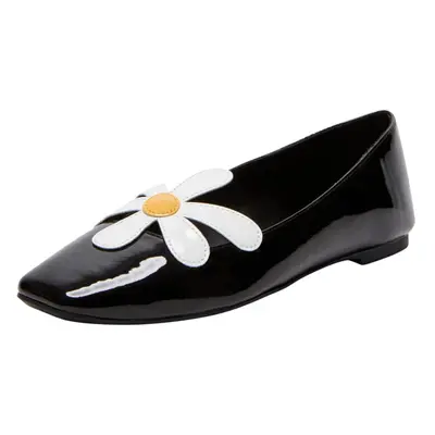 Katy Perry Women's The Evie Daisy Flat Ballet Black