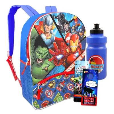 Marvel Avengers Backpack Set for Kids - School Supplies Bundle with Superhero Backpack Plus Aven