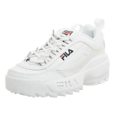 Fila Youth Disruptor II Sneaker White/Navy/Red M US Big Kid