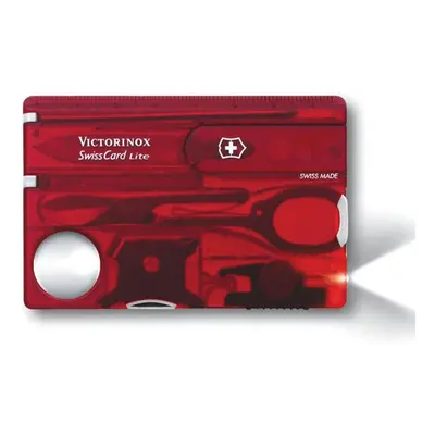 Victorinox SwissCard Lite Translucent Red Blister Pack VICJSWCLRDB