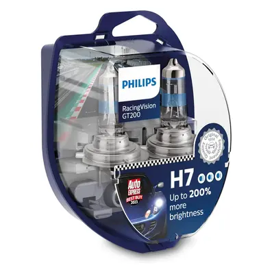 Philips Racing Vision GT200 H7 Headlight Bulb +200%, Double Set