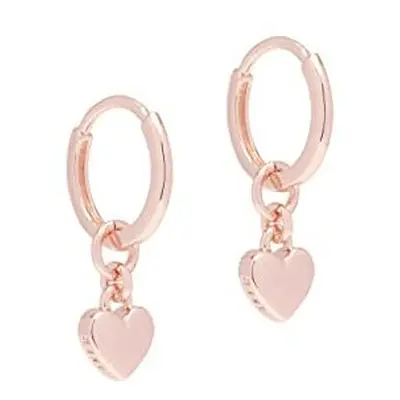 Ted Baker Harrye Tiny Heart Huggie Earring (Rose Gold Tone)