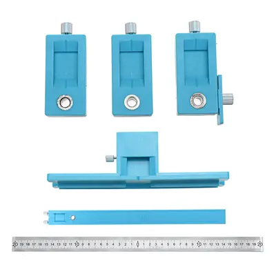 (L) Hole Punch Locator Jig Tool Drill Guide Drawer Cabinet Hardware Dowel Woodworking Ruler