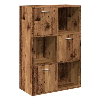 (old wood) vidaXL Storage Cabinet Chipboard Home Bedroom Children's Shelf Multi Colours