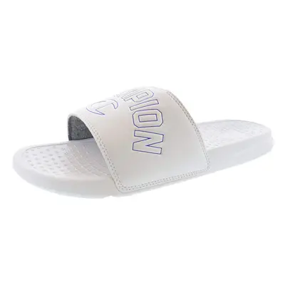 Champion mens Club Slide Slippers White