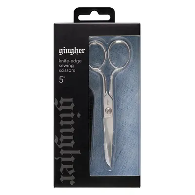 Gingher Knife Edge Sewing Scissors 5"-W/Leather Sheath