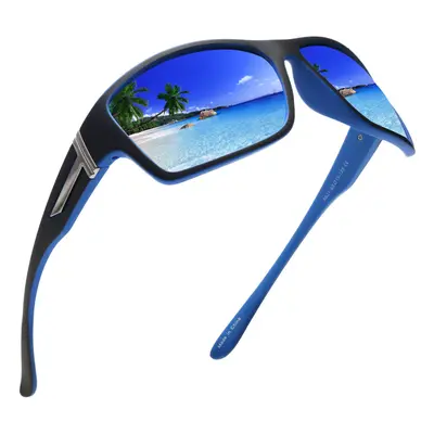 Jim Halo Polarized Sunglasses for Men Women Wrap Around Sprot Sun Glasses for Cycling Fishing Dr