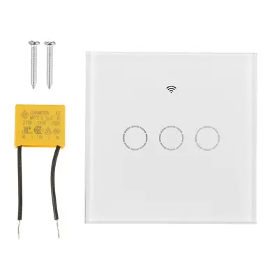 (3CH) EU/UK 1/2/3 Gang eWelink WIFI Smart Wall Light Switch Touch Panel APP Remote Control Switc