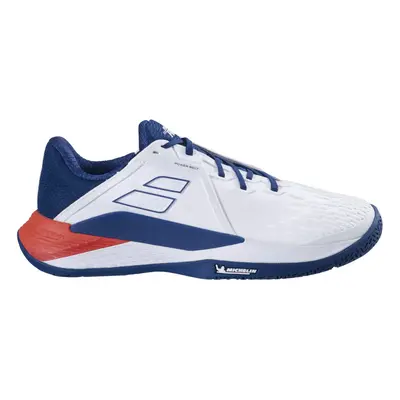 Babolat Men's Propulse Fury All Court Tennis Shoes White/Estate Blue