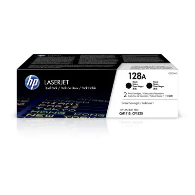 HP Original 128A Black Toner Cartridges (2-pack) | Works with LaserJet