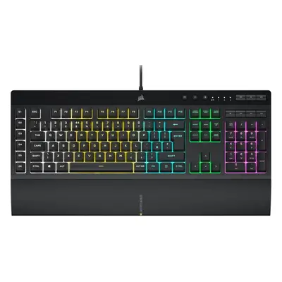 (K55 RGB PRO) Membrane Wired Gaming Keyboard â IP42 Dust and Splash Resistant â Macro Keys w