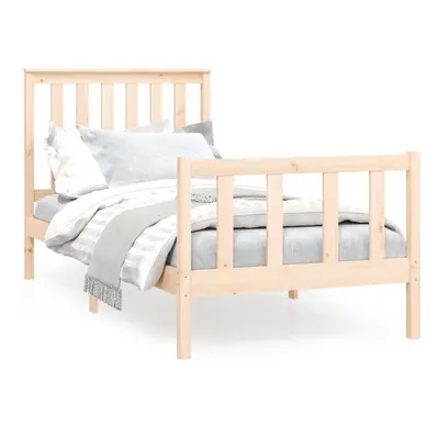 (brown, x cm) vidaXL Bed Frame Platform Bed Wooden Bedstead with Headboard Solid Wood Pine