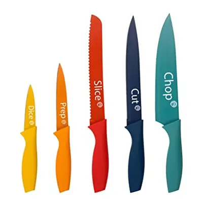 MasterChef Knife Set of Kitchen Knives incl. Paring, Utility, Bread, Carving & Chef Knives for C