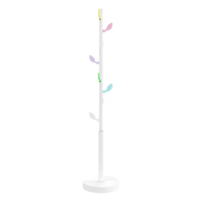 vidaXL Coat Stand Coat Rack Clothes Stand Coat Hanger White Powder-coated Iron