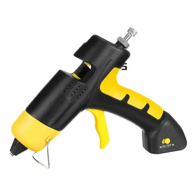 (Yellow) 7mm Hot Melt Glue Gun Cordless Rechargeable Hot Glue Applicator Home Improvement Craft 