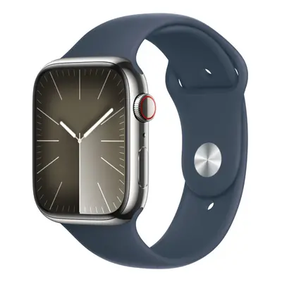 APPLE WATCH SERIES MRMP3QL/A 45MM SILVER STAINLESS STEEL CASE WITH STORM BLUE SPORT BAND