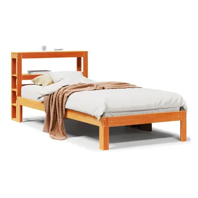 (wax brown, x cm) vidaXL Bed Frame with Headboard Wax Solid Wood Pine