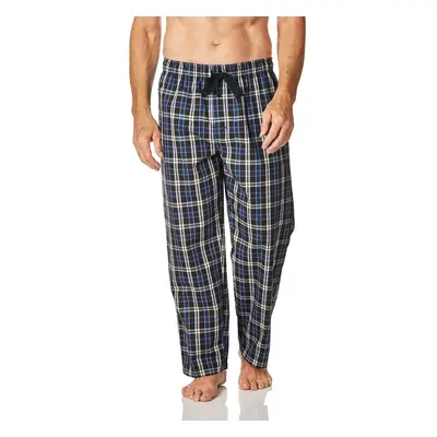 Fruit of the Loom Mens Woven Sleep Pajama Pant Black Plaid Large