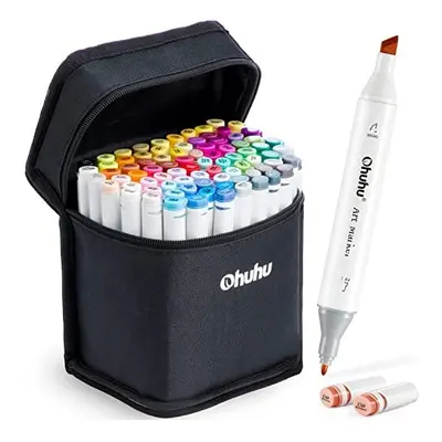 Alcohol Markers, Ohuhu Colours Double Tipped Art Markers for Adults Coloring Illustrations, Alco