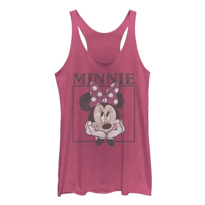 Disney Classic Mickey Boxed Minnie Women's Racerback Tank Top Pink He