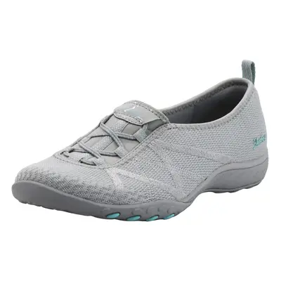 Skechers Women's Breathe-Easy-a Look Sneaker Grey/Aqua M