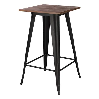 (Only table) Industrial Style Bar Table & High Chairs Metal Dining Set