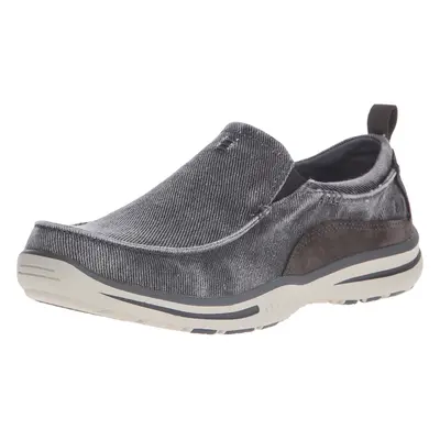 Skechers Men's Relaxed Fit Elected Drigo Slip-On Loafer Charcoal 3E