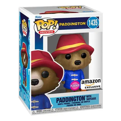 POP! Movies: Paddington - Paddington With Case - Flocked - Paddington Movie - Amazon Exclusive -