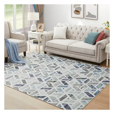 (160 x cm (5 ft in x ft in)_Living Room Rug, Zara) Extra Large Rugs Printed Carpets Runner Rug &