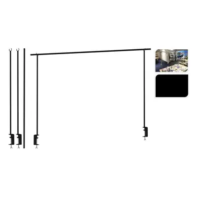 ProGarden Decoration Table Rod With Table Clamp Metal Black Decorative Lever