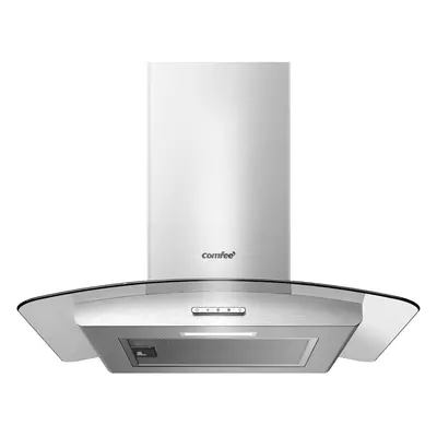 Chimney Cooker Hood 60cm GLAV17SS-60 with LED Light & Glass Extractor Hoods, 600mm Kitchen Extra