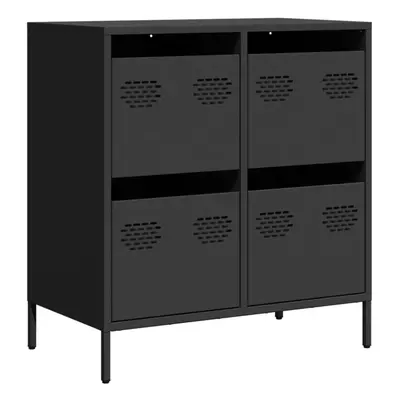 (black, x x 73.5 cm) vidaXL Sideboard Cabinet Storage Cupboard Highboard Cold-rolled Steel