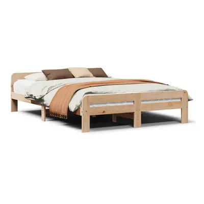 (natural, x cm) vidaXL Bed Frame without Mattress Bed Base Solid Wood Pine