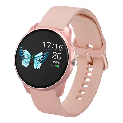 (Pink) Color Screen APP Multi Language Wristband Heart Rate SpO2 Monitor Weather Display Smart W