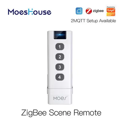 Smart Home Wireless Scene Switch Gang Remote Portable Tuya ZB Hub Required No Limit to Control D