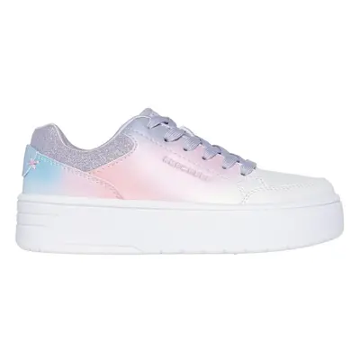 Skechers Girls Court HIGH-Ombre Oasis Sneaker White/Multi 13.5 Little Kid